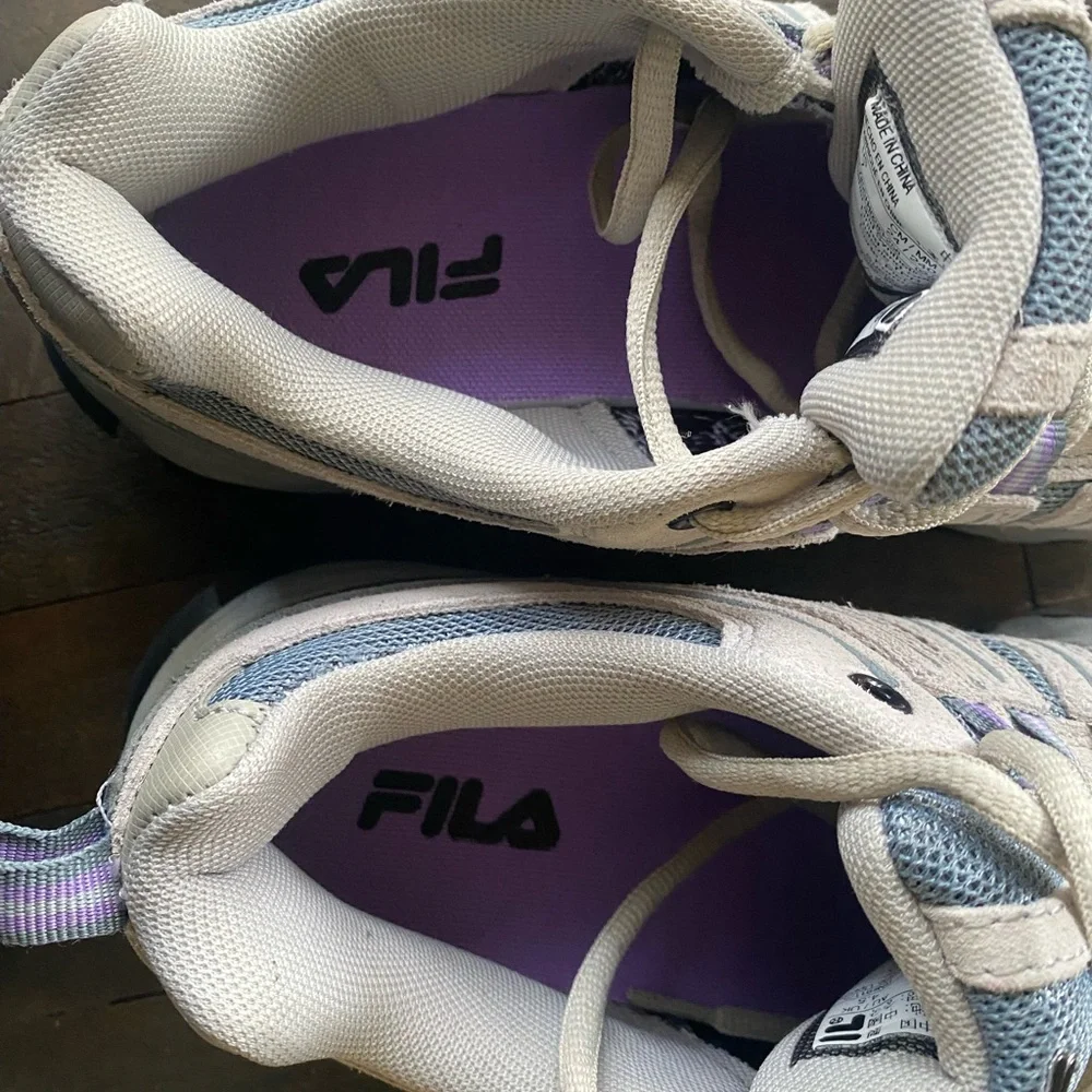 Fila Women's Gray and Purple Hiking Sneakers - Picture 6 of 7